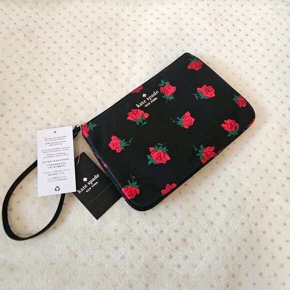 Kate Spade Chelsea Rose Print Wristlet Pouch - Picture 8 of 12